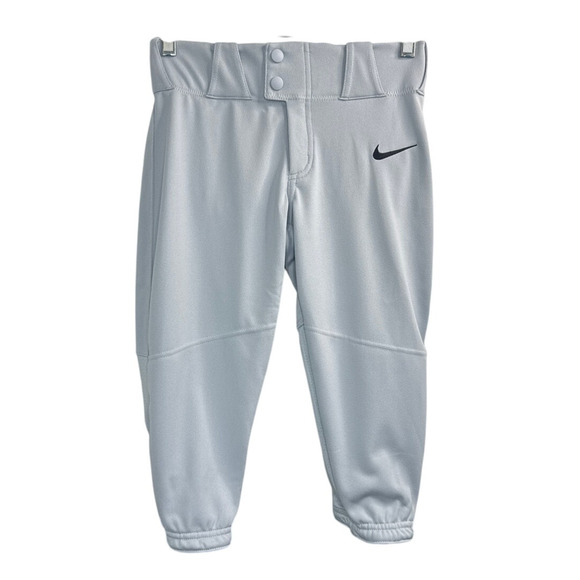 NWT Nike Vapor Select High Grey/Black Baseball Pants Kids Size Sml (BQ6442-052) - Picture 1 of 6